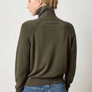Lilla P Raglan Turtleneck Sweater, loden, size S